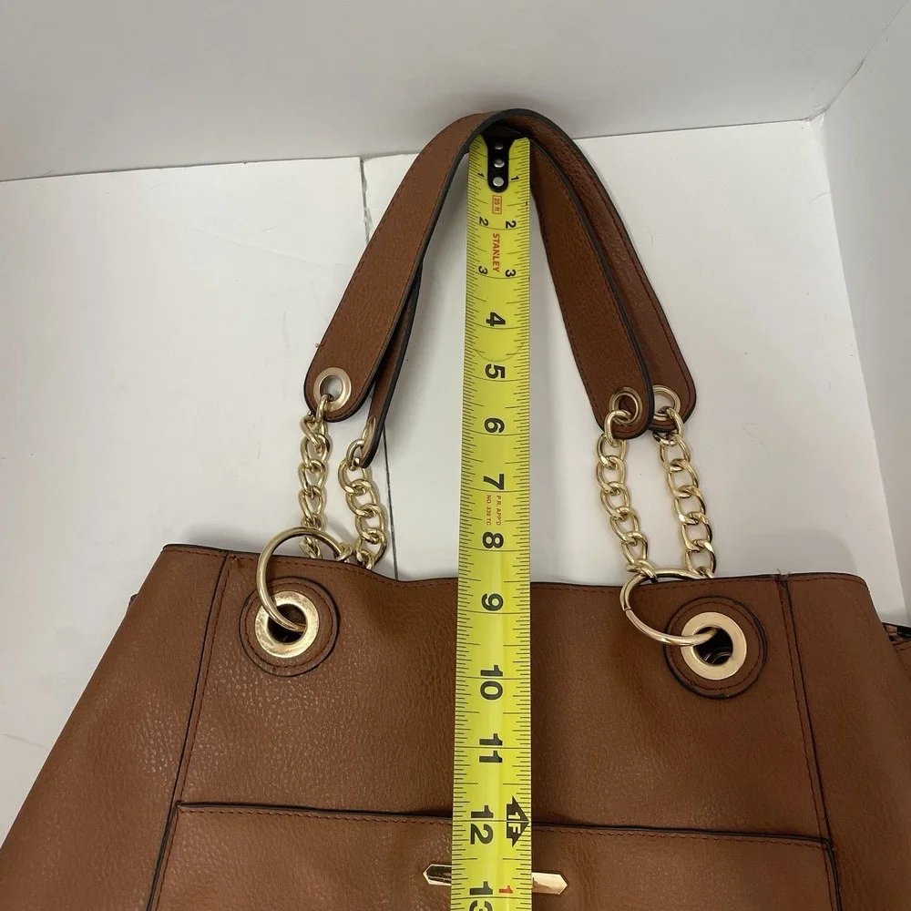 Steve‎ Madden Large Purse Animal Print Inside Brown Chain Strap Matching Bag